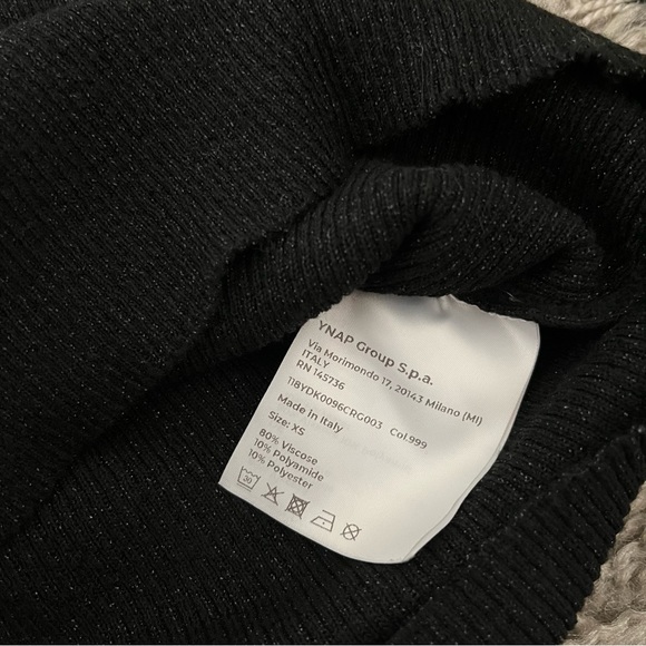 Ribbed Metallic Thread Lightweight Turtleneck Sweater Top, XS - Picture 8 of 10